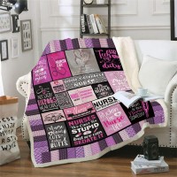 Nurse Gifts Nurses Week Gifts Throw Blanket Nurse Gifts for Women,School Nurse Gifts,Soft Fluffy Sherpa Warm Throw Blankets for Bed Office and Couch