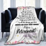 Retirement Blanket Retired Throw Floral Blankets for Boss Coworker Friend Farewell Gifts 50X60 Inch
