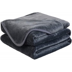 Soft California King Blanket Warm Fuzzy Microplush Lightweight Thermal Fleece Blankets for Couch Bed Sofa,102X108Inch,Dark Grey