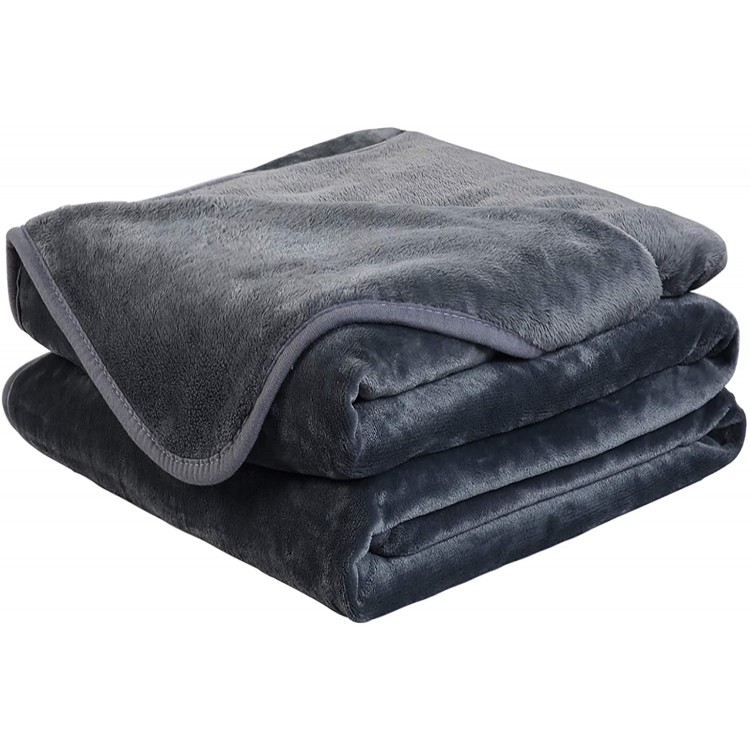 Soft California King Blanket Warm Fuzzy Microplush Lightweight Thermal Fleece Blankets for Couch Bed Sofa,102X108Inch,Dark Grey