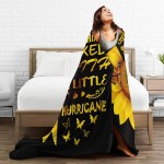 Sunflower Butterfly Blanket Soft Warm Lightweight Cozy Plush Throw Blanket Bed Couch Sofa Office Decor 50"x60" Gifts for Women
