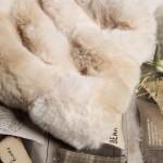 Super Soft Faux Fur Throw Blanket- Royal Luxury Cozy Plush Blanket use for Couch Sofa Bed Chair Reversible Fuzzy Faux Fur Velvet Blanket 50 Inch x 60 Inch Beige
