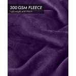 Utopia Bedding Fleece Blanket Throw Size Purple 300 GSM Soft Fuzzy Anti-Static Microfiber Throw Blanket for Sofa Couch & Bed