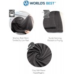 World's Best Cozy-Soft Microfleece Travel Blanket 50 x 60 Inch Black
