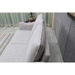 BLF Linen Fabric Small Sofa 56" Modern Sofa Couch Contemporary Love seat and Loveseat Sofa 2 Seat Sofa for Small Space Light Grey