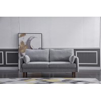 CINNIC Sofa Couch Modern Decor Fabric Sofa Couch Furniture Suitable for Small Spaces Living Room Soft Fabric Upholstery Easy Tool-Free Assembly Sofa Light Grey