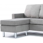 Divano Roma Furniture Small Space Modern Sectional Sofa Gray