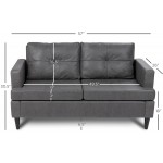 Milliard Loveseat Sofa Couch for Living Room Bedroom or Small Space Grey Neutral Soft and Cozy Design