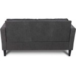 Milliard Loveseat Sofa Couch for Living Room Bedroom or Small Space Grey Neutral Soft and Cozy Design