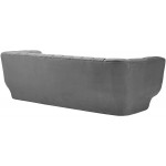 Modway Entertain Vertical Channel Tufted Performance Velvet Sofa Couch in Gray