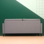 ZINUS Benton Sofa Couch Grid Tufted Cushions Easy Tool-Free Assembly Stone Grey