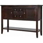 Console Table Sideboard Buffet Storage Cabinet Home Furniture for Entryway Hallway with Bottle Shelf Espresso