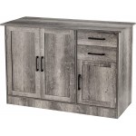 Giantex Buffet Server Sideboard Storage Cabinet Console Table Utensils Organizer Kitchen Dining Room Furniture Entryway Cupboard with 2-Door Cabinet and 2 Drawers Natural