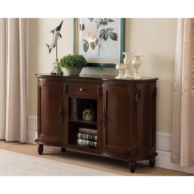 Kings Brand Furniture Wood Buffet Server Sideboard Console Table Cabinet Walnut