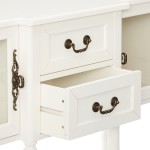 Kings Brand Furniture Wood Buffet Sideboard Cabinet Console Table Cream White