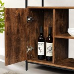 Kitchen Sideboard Storage Cabinet Buffet Table with 2 Doors Floor Cabinet Cupboard for Home Kitchen Vintage Brown