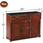 Sideboard Buffet Storage Cabinet 3 Doors and 2 Drawers Entryway Dining Room Kitchen Console Table