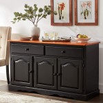 Sunset Trading Selections Buffet Antique Black and Distressed Cherry