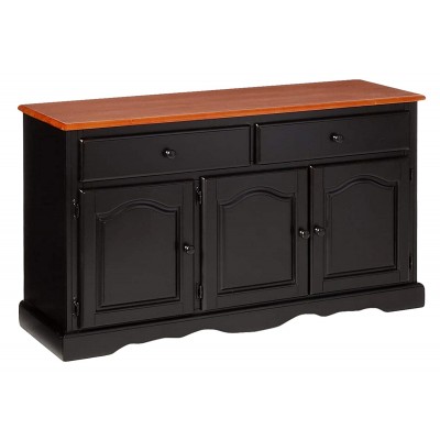 Sunset Trading Selections Buffet Antique Black and Distressed Cherry