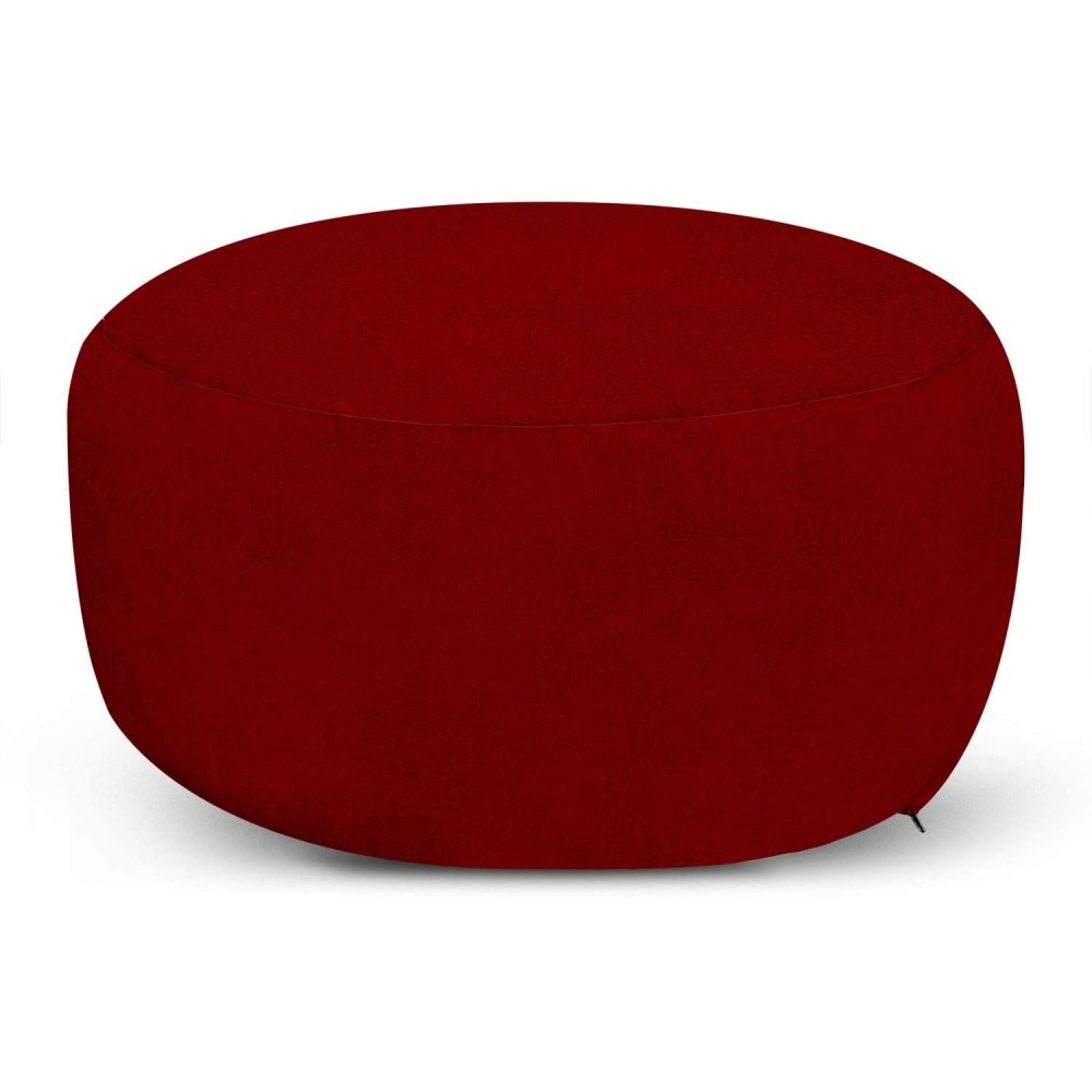 Ambesonne Faux Suede Ottoman Pouf Digitally Printed Weathered Texture Decorative Soft Foot Rest with Removable Cover Living Room Bedroom Dorm and Office Furniture Ruby