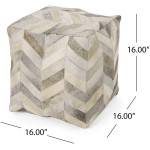 Christopher Knight Home 313541 Pouf Beige Gray Brown