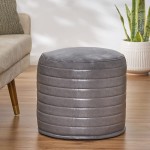 Christopher Knight Home Baddow Pouf Gray