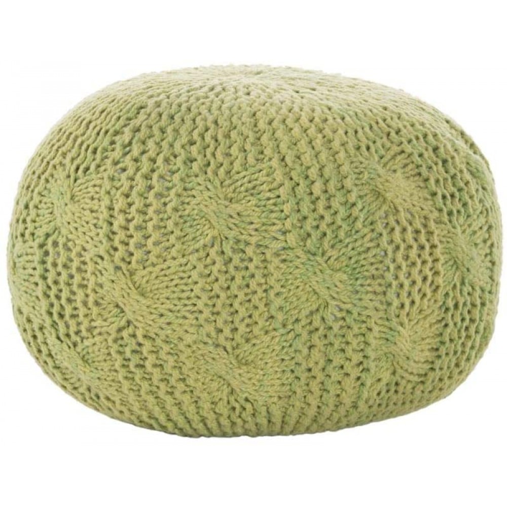 Christopher Knight Home Deon Indoor Outdoor Fabric Weave Pouf Lime