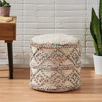 Christopher Knight Home Lauren Boho Fabric Cylinder Pouf Multicolor