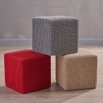 Christopher Knight Home Scott Knitted Foot Stool Gray Red