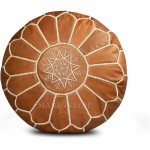 Marrakesh Style Amazing & Beautiful Original poufs Moroccan Leather Pouf Natural Leather poufs Home Gifts Wedding Gifts Unstuffed Brown