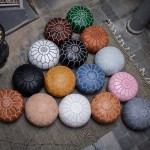 Marrakesh Style Amazing & Beautiful Original poufs Moroccan Leather Pouf Natural Leather poufs Home Gifts Wedding Gifts Unstuffed Brown