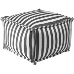 nuLOOM Porto Striped Indoor Outdoor Ottoman Pouf