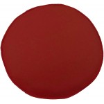 Ottoman Round Pouf Cover with Piping Footstool Cover Cotton Burgundy 18" Diameter x 16" Height 45 cm Diameter x 40 cm Height Cover ONLY Not Stuffed Insert not Included