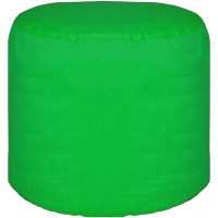 Round Pouf Cover Ottoman Footstool Cover Polyester Green 16" Diameter x 12" Height 40 cm Diameter x 30 cm Height Cover ONLY Not Stuffed Insert not Included