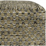 SIMPLIHOME Janelle Boho Square Woven Outdoor  Indoor Pouf in Multi Color Recycled PET Polyester for the Living Room Family Room Bedroom and Kids Room