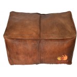 Square moroccan Large Pouf Ottoman Leather Pouf Square Ottoman Premium Handmade Moroccan Leather Pouf,Ottoman Footstool Hassock 100% Real Natural Leather pouffe Cover unstuffed 25x18x18 inches