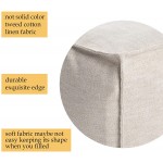 Unstuffed Pouf Cover Storage Bean Bag Cubes Ottoman Pouf Foot Rest Footstool Solid Square Pouf 17.7"x17.7"x15.7" ONLY Cover