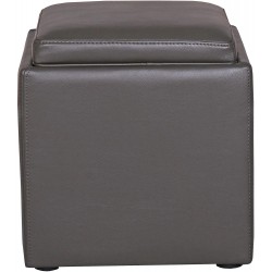 Brand – Rivet Ross Modern Vegan Faux Leather Lift-Top Storage Ottoman Pouf 17.7"W Grey