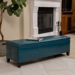 Christopher Knight Home Glouster PU Storage Ottoman Teal