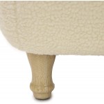 CRITTER SITTERS 15" Seat Height Plush White Llama Storage Ottoman