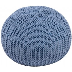 Foot Rest Futon  Round Pouf Ottoman Foot Stool Poof Pour for Living Room Bedroom Reading Nook Nursery Balcony Blue