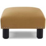 Jennifer Taylor Home Jules Square Accent Footstool Ottoman Gold