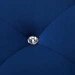 Kings Brand Furniture Blue Velvet Tufted Design Upholstered Storage Bench Ottoman