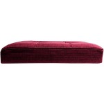 Red Co. Folding Cube Storage Ottoman with Padded Seat 15" x 15" Burgundy